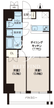 レオーネ南千住3 702 間取り図