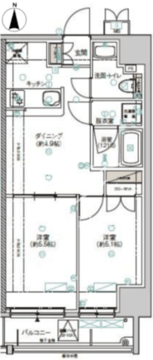 レオーネ南千住3 1002 間取り図