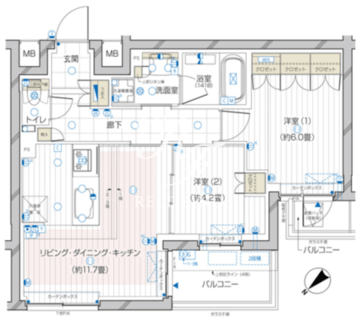 ザ・レジデンス駒込染井 202 間取り図