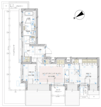 ザ・レジデンス駒込染井 501 間取り図