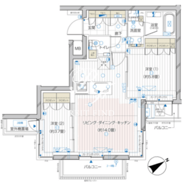 ザ・レジデンス駒込染井 308 間取り図
