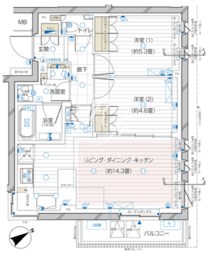 ザ・レジデンス駒込染井 204 間取り図