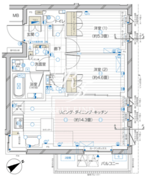 ザ・レジデンス駒込染井 304 間取り図