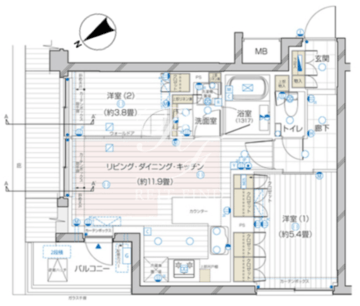 ザ・レジデンス駒込染井 401 間取り図