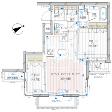 ザ・レジデンス駒込染井 408 間取り図