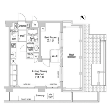 コンフォリア神楽坂 501 間取り図