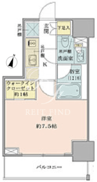 ザ・パークワンズ品川戸越 1206 間取り図