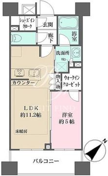パークハウス八丁堀リバーサイド 903 間取り図