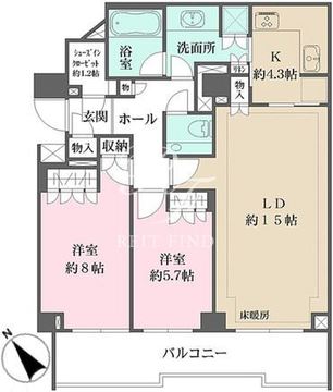パークハウス恵比寿イーストヒル 303 間取り図