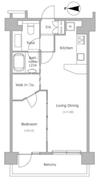 アーバンパーク麻布十番 702 間取り図
