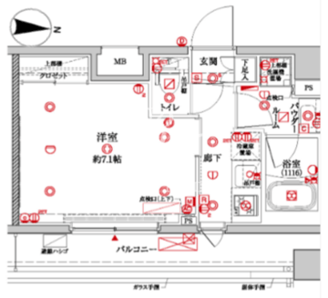 クレイシア森下ステーションサイト 607 間取り図
