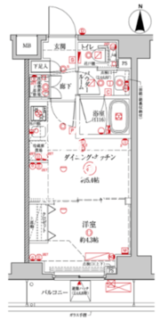 クレイシア森下ステーションサイト 402 間取り図