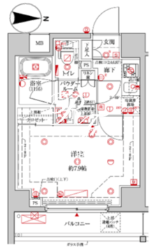 クレイシア森下ステーションサイト 605 間取り図