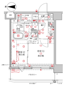 クレイシア森下ステーションサイト 707 間取り図