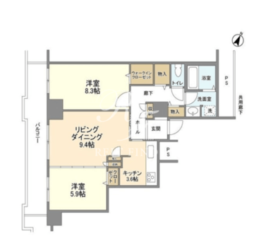 トルナーレ日本橋浜町 1409 間取り図