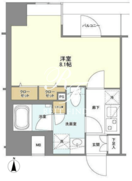 ジェノヴィア浅草橋2スカイガーデン 1201 間取り図