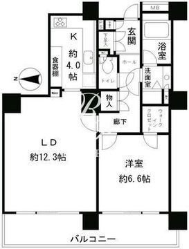 リバーポイントタワー 1710 間取り図