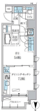 パークアクシス両国馬車通り 801 間取り図