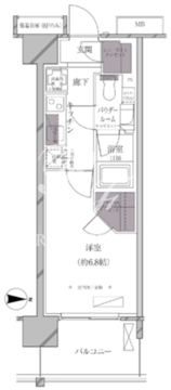 エースタンダード芝浦 1210 間取り図