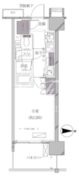 エースタンダード芝浦 708 間取り図