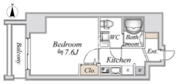 ドゥーエ千駄木 502 間取り図