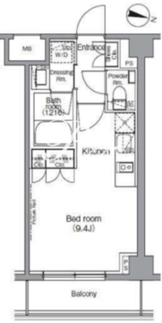 ディームス麻布狸穴町 107 間取り図