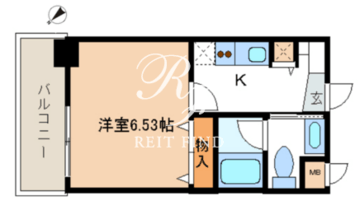 レジディア新川 407 間取り図