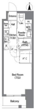 コンフォリア錦糸町DEUX 712 間取り図