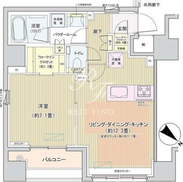 アネーロ銀座 705 間取り図