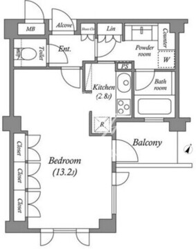 プラチナコート広尾 503 間取り図