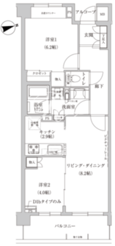 コンフォリア目黒青葉台 309 間取り図