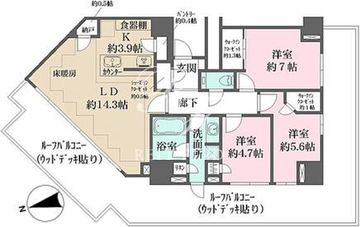 ザ・レジデンス四谷ガーデン 502 間取り図