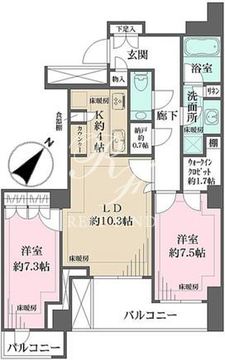 ザ・パークハウスグラン南青山 221 間取り図