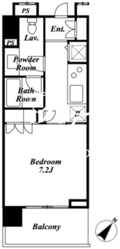 KDXレジデンス白金2 1403 間取り図