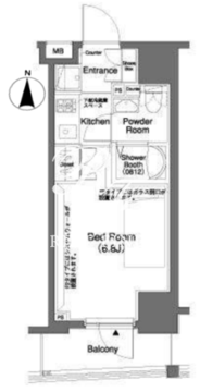 パークキューブ笹塚 1206 間取り図