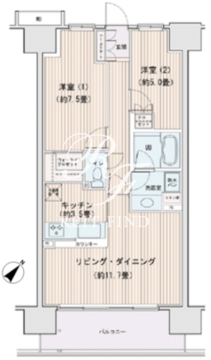エスティメゾン豊洲レジデンス C1404 間取り図