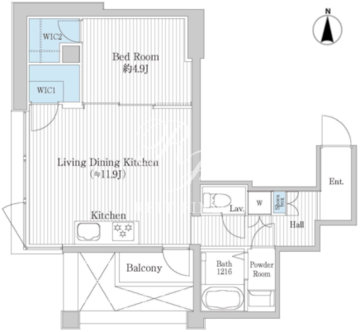 トラスト学芸大学 202 間取り図