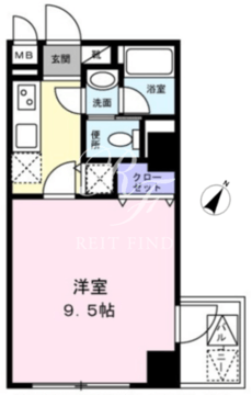カスタリア門前仲町 504 間取り図