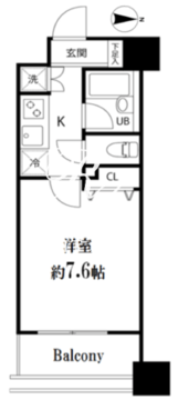 スペーシア秋葉原 1103 間取り図