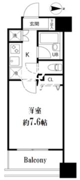 スペーシア秋葉原 605 間取り図