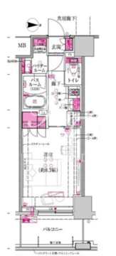 ザ・レジデンス赤坂檜町 506 間取り図