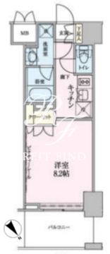 ザ・レジデンス赤坂檜町 704 間取り図
