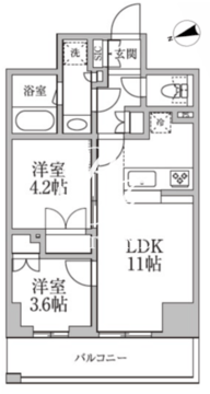レジディア新御徒町2 911 間取り図