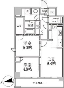 レジディア新御徒町2 908 間取り図