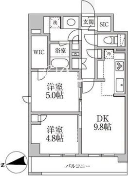 レジディア新御徒町2 1005 間取り図