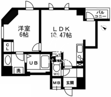 レジディア三越前 301 間取り図