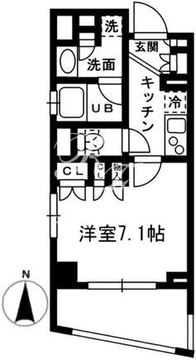 レジディア中落合 B514 間取り図