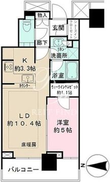 ザ・パークハウス晴海タワーズクロノレジデンス 3203 間取り図