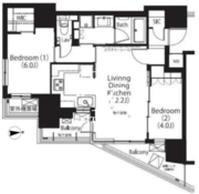 フレンシア四谷左門町 901 間取り図