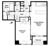 KDXレジデンス高輪 504 間取り図
